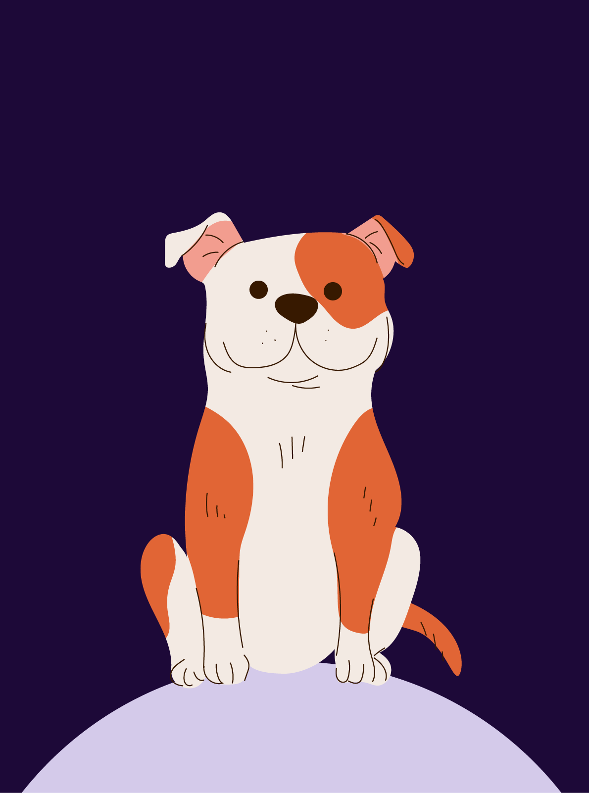 Ilustración de perro para el plan básico de mascotas